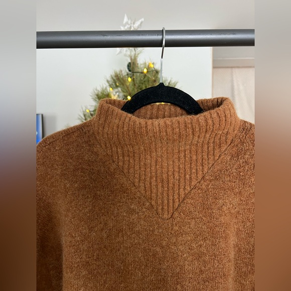 Women’s MADEWELL Dillon Mockneck Pullover Heather Cumin* Sweater - Picture 3 of 6
